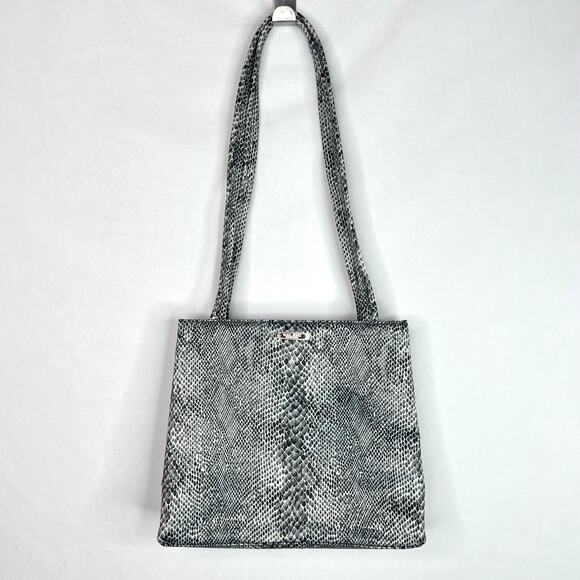 Vintage 90s Nine West Snake Print Shoulder Bag - Picture 1 of 11